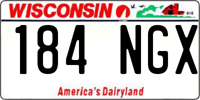 WI license plate 184NGX