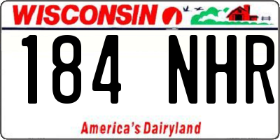WI license plate 184NHR