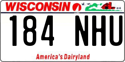 WI license plate 184NHU