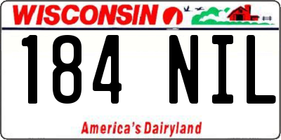 WI license plate 184NIL