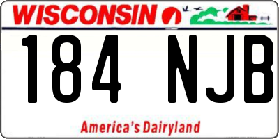 WI license plate 184NJB