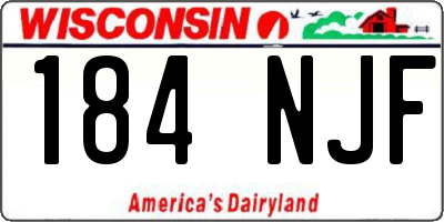 WI license plate 184NJF