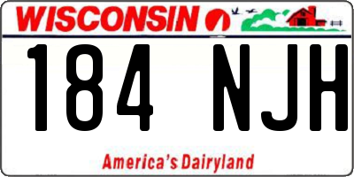 WI license plate 184NJH