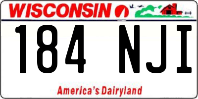 WI license plate 184NJI
