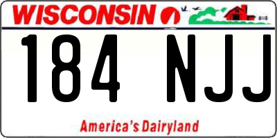 WI license plate 184NJJ