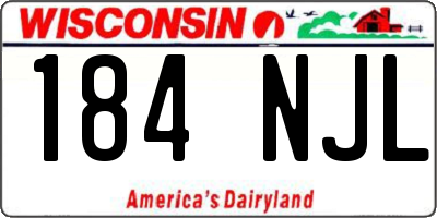 WI license plate 184NJL