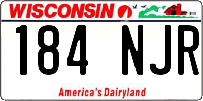 WI license plate 184NJR