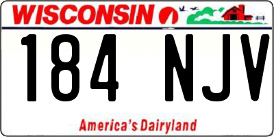 WI license plate 184NJV