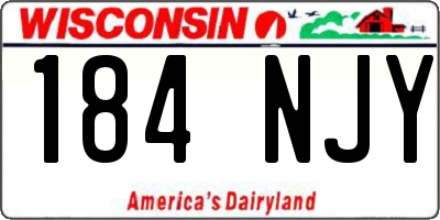 WI license plate 184NJY