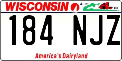 WI license plate 184NJZ