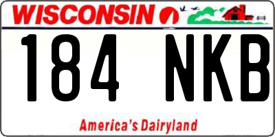 WI license plate 184NKB