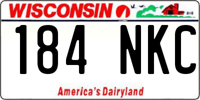 WI license plate 184NKC
