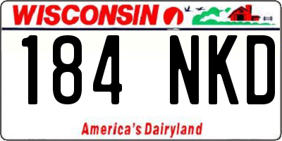 WI license plate 184NKD