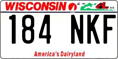 WI license plate 184NKF