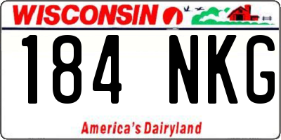 WI license plate 184NKG
