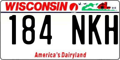 WI license plate 184NKH