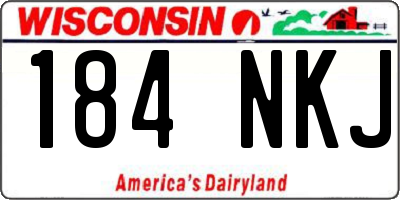 WI license plate 184NKJ