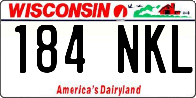 WI license plate 184NKL
