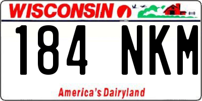 WI license plate 184NKM