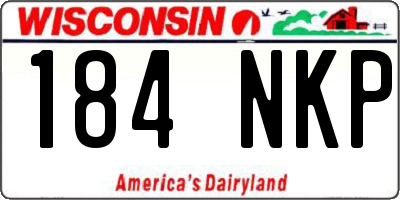 WI license plate 184NKP