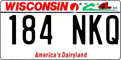 WI license plate 184NKQ