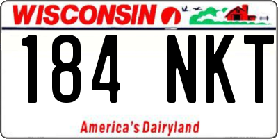 WI license plate 184NKT