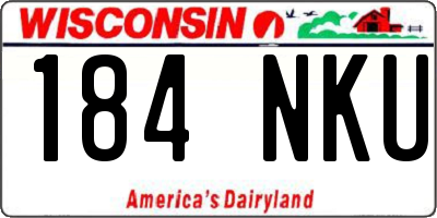 WI license plate 184NKU