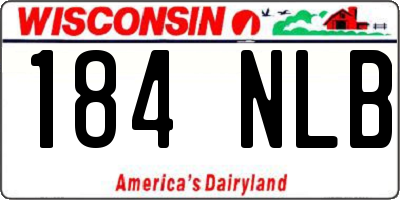 WI license plate 184NLB