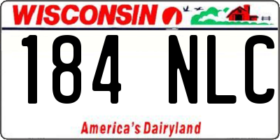 WI license plate 184NLC