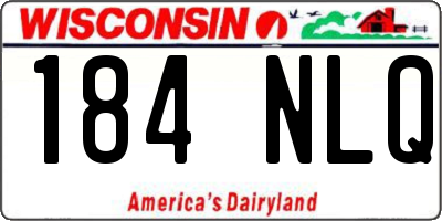 WI license plate 184NLQ