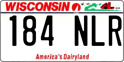 WI license plate 184NLR