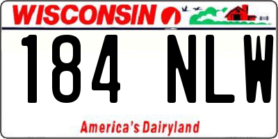 WI license plate 184NLW
