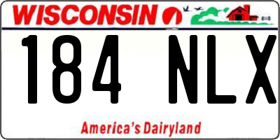 WI license plate 184NLX