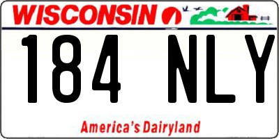 WI license plate 184NLY
