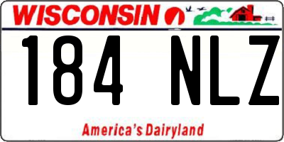 WI license plate 184NLZ