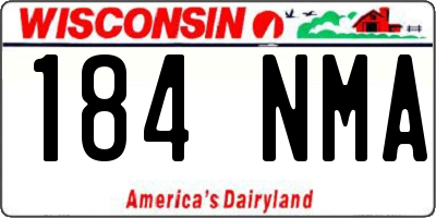 WI license plate 184NMA
