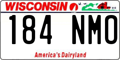 WI license plate 184NMO