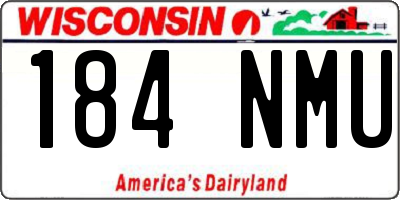WI license plate 184NMU