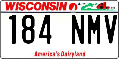 WI license plate 184NMV