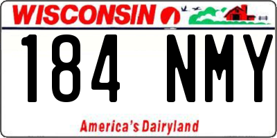WI license plate 184NMY