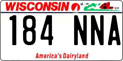 WI license plate 184NNA