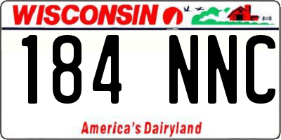 WI license plate 184NNC