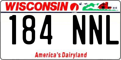 WI license plate 184NNL