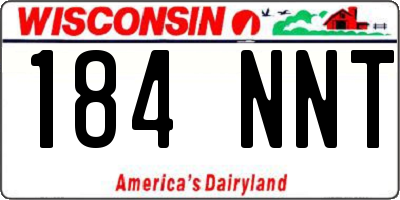 WI license plate 184NNT