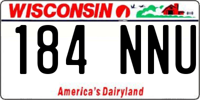 WI license plate 184NNU
