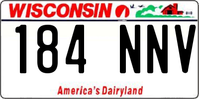 WI license plate 184NNV