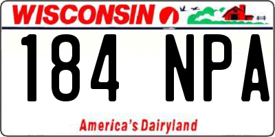 WI license plate 184NPA