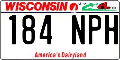 WI license plate 184NPH