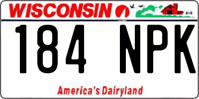 WI license plate 184NPK