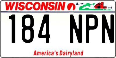 WI license plate 184NPN